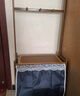 竹藝佳出租屋用鞋架收納神器簡(jiǎn)易多層家用小型入戶門多功能衣帽架一體架 茶色藍(lán)簾-掛衣款5層50 曬單實(shí)拍圖
