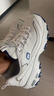 斯凱奇（Skechers）女鞋小白熊休閑鞋子厚底增高百搭運(yùn)動(dòng)軟底老爹鞋99999863 白色/海軍藍(lán)色/WNV 37 曬單實(shí)拍圖