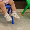 江博士夏季男女童休閑步前鞋 寶寶學步舒適拼色幼幼兒鞋兒童涼鞋 米/灰 EW 21 碼 腳長約12.3-12.9 曬單實拍圖