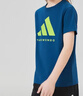 阿迪達(dá)斯 （adidas）2025新款短袖兒童T恤夏季戶外運(yùn)動(dòng)休閑百搭短袖 藍(lán)+綠  140 曬單實(shí)拍圖