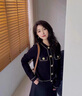 歌芭杉（GEBASHAN）品牌女裝黑色小香風(fēng)外套女春秋款高級感法式名媛短款針織開(kāi)衫上衣 黑色外套 M 【建議95-105斤】 曬單實(shí)拍圖