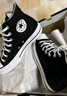 匡威（Converse）官方All Star Lift女高幫帆布經(jīng)典厚底鞋黑色560845C 560845C/黑色 38 曬單實拍圖