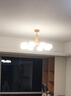 鹿家良品（LUUGAA）棉椛客廳吊燈原木奶油風(fēng)全光譜護(hù)眼客廳燈大燈臥室燈餐廳燈燈具 【薦】高亮款8頭無極光65W智能聯(lián)動(dòng) 曬單實(shí)拍圖