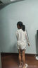 佑游兒童泳衣女童分體中大童青少年泡溫泉游泳衣褲四件套35135米白145 曬單實(shí)拍圖