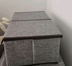 曇蓓漫衣服收納箱收納盒家用衣物內(nèi)衣褲整理學生宿舍神器折疊衣柜儲物箱 雙蓋灰色大號【50*30*25CM】 大容量/分格收納/居家收納好幫手 曬單實拍圖