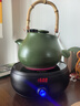 凱得寶（K+dep）日本日式圍爐煮茶養(yǎng)生壺 竹柄陶瓷功夫茶煮燒水煮茶器套裝電陶爐 黑晶電陶爐+山水壺綠色1.2L 曬單實(shí)拍圖