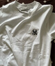 MLB短袖T恤男女時尚夏季休閑經典純色圓領25新款3ATSB0153-50WHS-L 曬單實拍圖