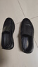 老人頭（LAORENTOU）男士皮鞋商務(wù)休閑鞋頭層牛皮套腳鞋耐滑圓頭爸爸鞋 260278 黑40 曬單實(shí)拍圖