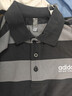 adidas休閑舒適條紋翻領(lǐng)短袖POLO衫男裝夏季阿迪達斯官方輕運動(dòng) 黑色/深灰   L 曬單實(shí)拍圖