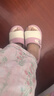 她享亞麻棉麻拖鞋男女拼色輕便簡約居家四季拖鞋 TR005 紫色 36/37 曬單實拍圖