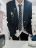 畫枕眠（HUAZHENMIAN）日系學(xué)院風(fēng)男生dk西裝制服外套西服學(xué)生痞帥西服春夏秋季2025新款 黑色 5XL 曬單實拍圖
