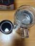 富光雙層玻璃杯商務泡茶杯子 大容量男女耐熱辦公水杯帶把黑色320ml 曬單實拍圖