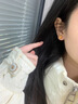 老鳳祥爆閃小方糖黃金耳釘女足金耳環(huán)耳飾純金耳墜七夕情人節(jié)禮物送女友 足金小方糖耳釘 約1.1g 曬單實(shí)拍圖