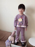 G.DUCKKIDS小黃鴨童裝女童春裝洋氣套裝兒童衛(wèi)衣可愛兩件套寶寶春秋季衣服 紫色套裝 120 (建議105-115cm 4-5.2周歲) 曬單實拍圖