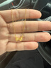 中國(guó)黃金（CHINA GOLD）黃金項(xiàng)鏈女士足金蝴蝶結(jié)項(xiàng)鏈純金項(xiàng)鏈七夕情人節(jié)禮物送女友老婆 足金蝴蝶結(jié)項(xiàng)鏈約4.0g 曬單實(shí)拍圖