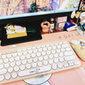 羅技（Logitech）時(shí)尚系列K380藍(lán)牙鍵盤 無線鍵盤Mac筆記本平板IPAD電腦靜音鍵盤安卓手機(jī)多設(shè)備超薄家用巧克力按鍵 粉色-鍵鼠套裝 曬單實(shí)拍圖