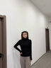 TKSY高領(lǐng)雙面德絨打底衫女秋冬內(nèi)搭堆領(lǐng)2025新款加絨加厚保暖上衣洋氣 櫻花粉 【真德絨雙倍保暖】堆堆/ M 90-105斤 曬單實(shí)拍圖