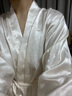 同語(yǔ)（TONGYU）同語(yǔ)晨袍女春秋季冰絲長(cháng)袖睡袍中長(cháng)款冬天浴袍睡衣兩件套裝吊帶裙 女士-S4400 L 曬單實(shí)拍圖