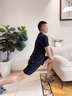 李寧運(yùn)動(dòng)套裝男夏季新款潮流短袖短褲青少年運(yùn)動(dòng)服速干寬松兩件套 黑色彩標(biāo)短袖+黑色速干短褲 L/175（125-145斤） 曬單實(shí)拍圖