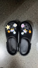 名創(chuàng)優(yōu)品（MINISO）洞洞鞋男女夏季外穿涼鞋防滑厚底踩屎感包頭涼拖鞋 黑色+海洋星星 曬單實拍圖