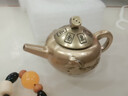 鴻鑫凱黃銅把把壺轉轉迷你小茶壺馬上胡轉中式手把件打麻將銅工藝品禮物 把把壺+紅繩（老款） 曬單實(shí)拍圖