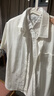 名創(chuàng)優(yōu)品冰絲涼感襯衫男短袖薄款透氣休閑青少年高級感夏季襯衣Z 白色 L 曬單實(shí)拍圖