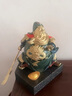 紀梵蒂 GEFIODEY黃銅關公擺件銅關羽擺件關二爺武財神家居裝飾工藝品開業(yè)供奉禮品 銅彩繪威震關公 曬單實拍圖