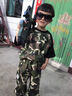 迪士尼（Disney）兒童迷彩服套裝夏季男童軍訓服短袖夏裝小學生夏令營演出服 黑色 短袖+長褲  110 cm 曬單實拍圖
