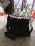 帆布包女2021新款牛津布單肩斜挎包中老年大容量生意包女士媽媽包 大號黑色 曬單實(shí)拍圖