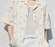 森馬（Semir）短袖襯衫男國(guó)風(fēng)竹葉滿印純棉襯衣2025夏裝休閑度假上衣 黃色調(diào)00333 L 曬單實(shí)拍圖