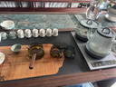 茶皇子（CHAHUANGZI）全自動(dòng)底部上水電熱水壺純鈦玻璃雙上水燒水壺茶臺(tái)一體機(jī)嵌入式茶具電茶爐 0.8L 鈦燒水消毒款+六君子+雙杠杯架套裝 曬單實(shí)拍圖