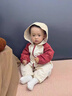 迪士尼（Disney）嬰兒連體衣春裝洋氣男寶寶衣服春季新款小月齡連帽哈衣爬服 米紅拼色 66cm (建議5-14斤) 曬單實拍圖