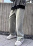 大力水手日系扎染長(cháng)袖襯衫男士春季秋款休閑復古格子襯衣外套 DC05藍色XL 曬單實(shí)拍圖