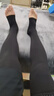 舒爾美 醫(yī)用靜脈曲張彈力襪男女通用治療型壓力襪二級(jí)長(zhǎng)筒襪黑色露趾 M 曬單實(shí)拍圖