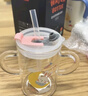 富光 玻璃杯家用兒童牛奶杯子帶刻度耐熱吸管水杯喝奶杯微波爐可加熱 曬單實拍圖