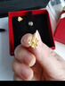 周六福（ZLF）  黃金耳飾女款足金999繡球花小清新花朵耳釘 計價 1.66g 曬單實拍圖