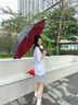 愛上雨德國(guó)品質(zhì)雙層自動(dòng)超大號(hào)雨傘長(zhǎng)柄加厚加固抗風(fēng)暴雨專用直桿傘男士 115CM單層直柄防暴雨-酒紅色 曬單實(shí)拍圖