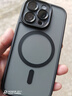 ROCK適用蘋果16 Pro手機(jī)殼iPhone16Pro保護(hù)套磁吸Magsafe防摔鏡頭全包精孔硅膠簡約不粘指紋黑色 曬單實(shí)拍圖