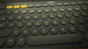 羅技（Logitech）時(shí)尚系列 K380 鍵盤 藍(lán)牙辦公鍵盤 無線鍵盤 女友 便攜超薄鍵盤 筆記本鍵盤 黑灰色 曬單實(shí)拍圖