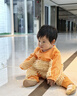 G. DUCKKIDS小黃鴨嬰兒衣服爬行服夏季拖地裝寶寶爬爬服兒童連體衣擦地板防臟 桔色包手包腳 春秋 90cm 90碼（身高75-83厘米，19- 曬單實(shí)拍圖