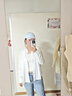 ABERCROMBIE & FITCH女裝25春夏經(jīng)典小麋鹿亞麻混紡歐若風(fēng)通勤長(zhǎng)袖襯衫KI140-5081 白色 L (165/104A) 曬單實(shí)拍圖
