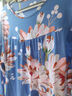 雋燕飛媽媽棉綢睡衣女夏季薄款長(cháng)袖套裝涼感中老年人家居服夏天女裝綿綢 【瞬間涼感】3152碧海之藍 5XL 曬單實(shí)拍圖