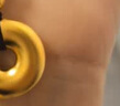 中鑫珠寶古法黃金平安扣吊墜男女款足金999吊墜光面掛墜首飾送女友 【多退少補】約8.47g 曬單實(shí)拍圖