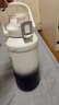 恩爾美（nRMEi）保溫保冷杯大容量316吸管學(xué)生男大肚噸桶噸戶(hù)外便攜運(yùn)動(dòng)水壺杯子 漸變白1500ml【保冷保熱+316】 曬單實(shí)拍圖