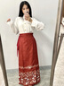 飚閣馬面裙?jié)h服中國風女裝套裝2025年新款國風大賞【素素】古裝 上衣+黑色馬面裙 均碼 161-170身高 曬單實拍圖