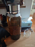 恩爾美（nRMEi）茶水分離杯大容量男士泡茶杯冷泡杯高硼硅耐熱便攜辦公室喝水杯子 【茶水分離+杯套】本色 1500ml 曬單實拍圖