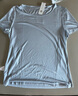 金三塔真絲T恤女100%桑蠶絲針織短袖修身圓領(lǐng)春夏純色上衣 灰色 大圓領(lǐng) L 曬單實(shí)拍圖