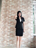 晨芙短袖小西裝女夏薄款職業(yè)西服套裝商務(wù)白領(lǐng)面試正裝酒店前臺(tái)工作服 單件黑色西裝 L 建議100-110斤 曬單實(shí)拍圖
