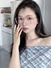 策視明煙霧紫眼鏡近視女可配度數(shù)防藍(lán)光大框顯臉小眼鏡框鏡架專業(yè)配眼鏡 煙霧紫C8 0度防藍(lán)光 曬單實(shí)拍圖