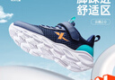 特步（XTEP）兒童夏季男女童網(wǎng)眼透氣魔術(shù)貼經(jīng)典跑步鞋 深邃藍(lán)/海灣藍(lán) 33 曬單實拍圖